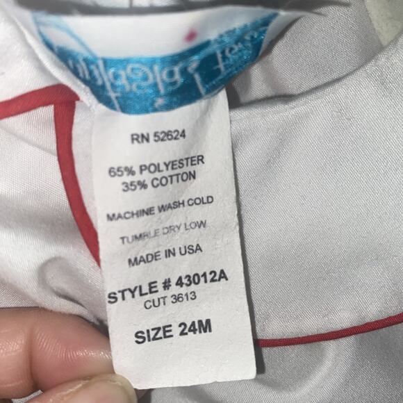 Kids' Funtasia Too! 24M Unisex White Shirt Red Piping Trim Holiday Fall Winter - Picture 4 of 6